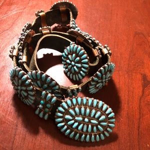 Zuni Signed Concho Belt